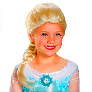 Giá rẻ màu tóc vàng bện Elsa cô gái tổng hợp Đảng trẻ em tóc giả HPC-1907