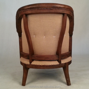Tuftés retour Deconstructed Vintage en cuir <span class=keywords><strong>fauteuil</strong></span> avec roues pour hôtel - Product Image 2
