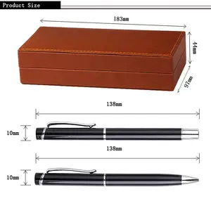 Siyah varil tükenmez kalem yüksek kaliteli metal promosyon tükenmez kalem ile paslanmaz varil