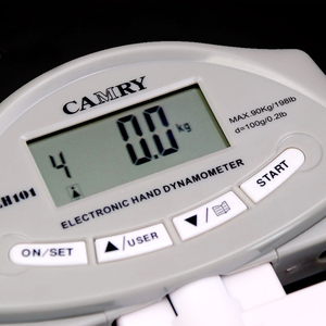 Eletrônico Digital Hand <span class=keywords><strong>Grip</strong></span> Held dinamômetros com display LCD para braços Muscle Training 90KG/200LB Capacidade - Product Image 3