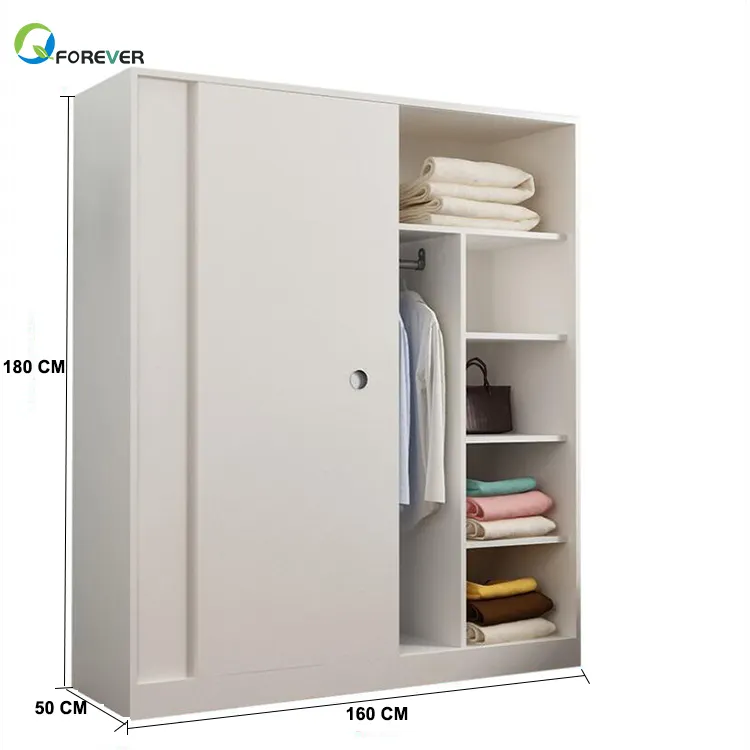 Armario con puerta corredera, armario de almacenamiento con Panel moderno Simple