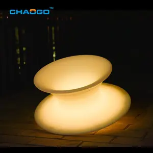 Màu Rgb Thay Đổi Led Chiếu Sáng Ngoài Trời Sân Vườn Nội Thất Gyro Ghế Nhựa Light Up Led Con Quay Hồi Chuyển Ghế