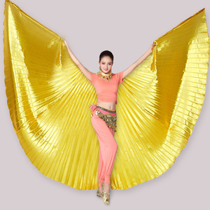 Ali di Iside per Danza del Ventre, Accessori per Danza Orientale, Ali per Danza Egiziana e Indiana, Bastoni per Ali da Spettacolo e Pratica - Product Image 1