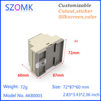 Boîtier de jonction en plastique ABS pour rail DIN, design moderne, IP54, boîte électronique, personnalisable, provenant de Chine