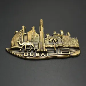 Dubai Du Lịch Lưu Niệm 3D Burj Tháp Kim Loại Tủ Lạnh Nam Châm