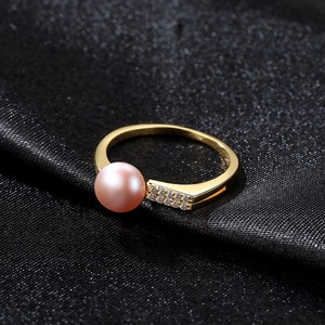 PAG&amp;MAG New Fashion 925 Silver Irregular <strong>Circle</strong> <strong>Ring</strong> Mounting Great Freshwater 7mm Pearl for Women Anniversary's Gift or Party - Product Image 5