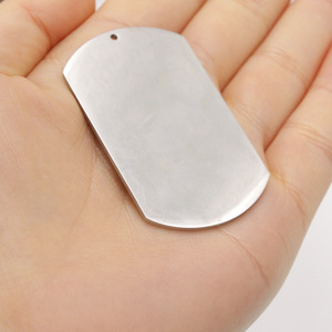 <span class=keywords><strong>Pendentif</strong></span> gravé DogTag vierge en acier inoxydable poli miroir OEM sur mesure - Product Image 1