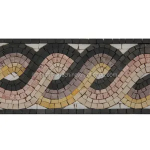 Braided Rope Pattern Abstract Design Art Marble Roman Border Mosaic Tile