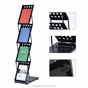 Có thể gập Pop Up 4 Túi Tạp Chí Văn Học Brochure Danh Mục Chủ Rack Đứng Với Xách Tay Nhôm Oxford Trường Hợp Đối Với Hiển Thị - Product Image 3