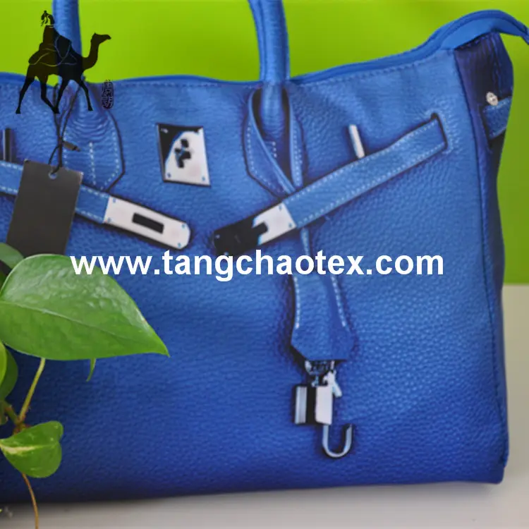 Üreticiler satış Tangchao tekstil 100% rpet 600D imitasyon deri baskı oxford kumaş