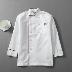white color cotton chef uniform design for female