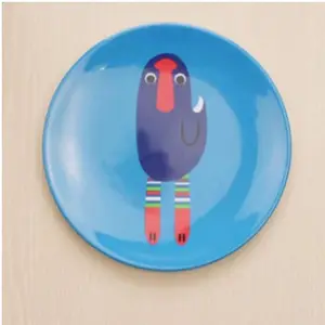Bulk Custom Animal Print Plastic Melamine Kids Plates