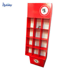 Pop personalizado publicidad promocional cartón pos rack, rentable piso cartón pos soporte de exhibición - Product Image 3