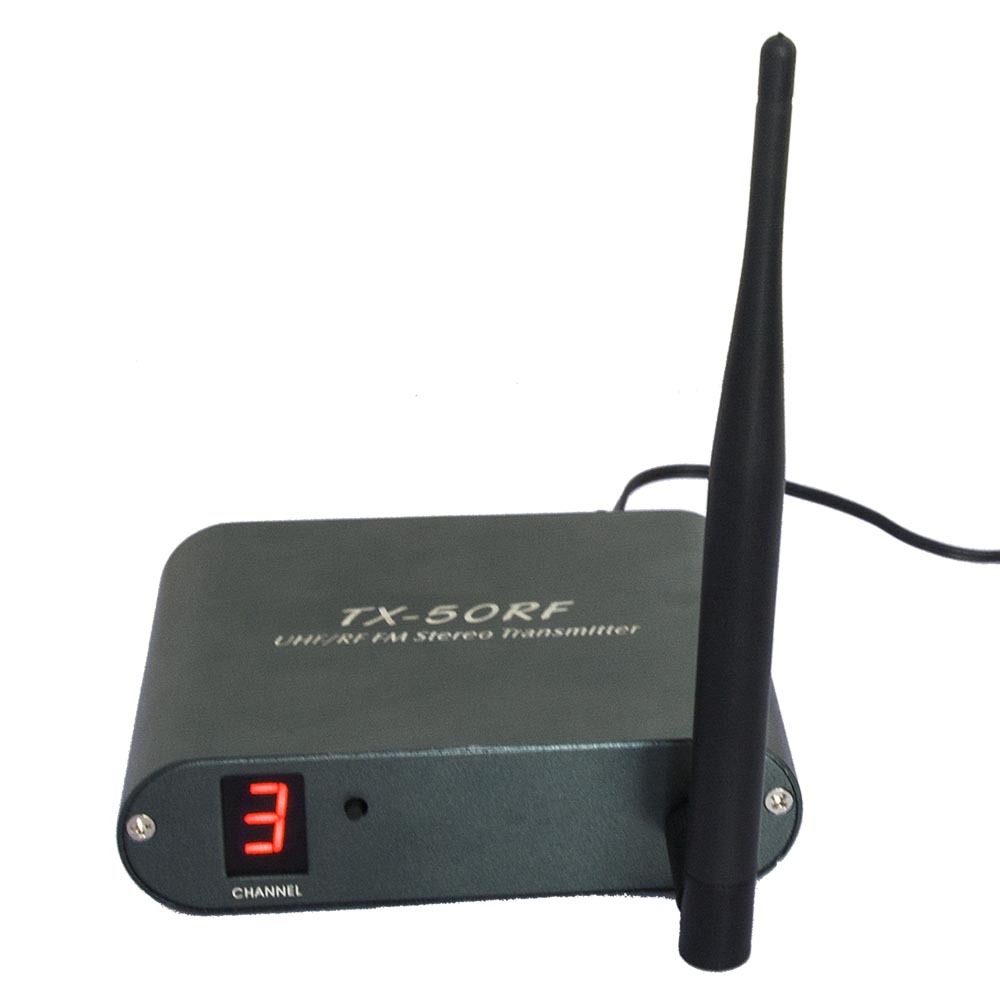 2-4 Channel Silent Disco Transmitter TX-50RF - UHF/RF, Wireless DJ