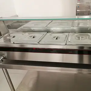 commercial electric bain marie display counter