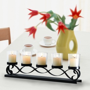 De hierro negro vela estante espera 5 velas - Product Image 2