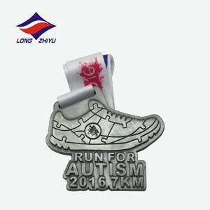 2018 más nuevo de creative logotipo personalizado metal corriendo medalla de plata antigua - Product Image 2