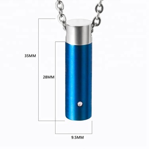 Marlary Cylinder Memorial Jewelry Urn <strong>Necklace</strong> for <strong>Ash</strong> <strong>Holding</strong> Stainless Steel Human Cremation Pendant Factory - Product Image 6