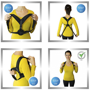 Corsetto Indietro cintura di Sostegno Lombare Con Cuscino <span class=keywords><strong>Per</strong></span> Il Mal di Schiena Ue di Stoccaggio <span class=keywords><strong>Postura</strong></span> Correttore Fit Bit Reggiseno 2 En 1 - Product Image 4