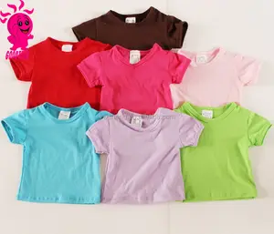 新款 2015 夏季童装 t恤女童服装童装短袖糖果色定制 t恤女童 100% 纯棉 t恤夏季穿衬衫