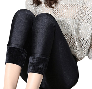 Inverno Pantaloni A Vita Elastica <span class=keywords><strong>Velluto</strong></span> Shinny Stretch Pantaloni Caldo di Spessore Donne <span class=keywords><strong>Leggings</strong></span> - Product Image 4