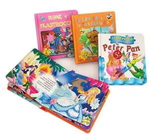 Impresión preescolar aprendizaje niños Tapa dura pop up puzzle libro para niños