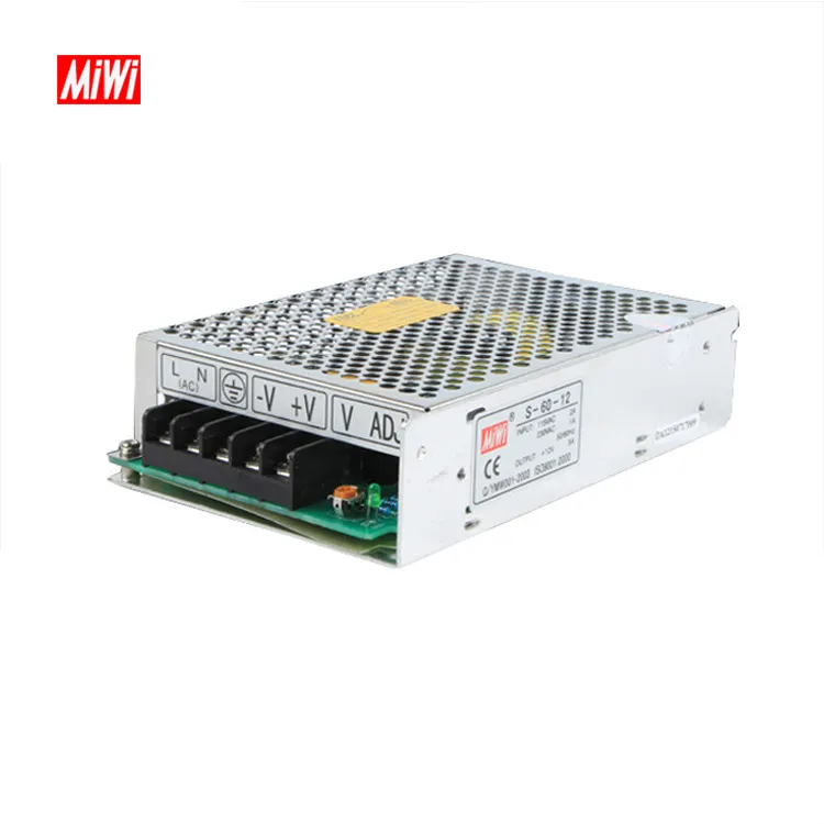 S-60-12 60w 12 v 5a אספקת חשמל smps ac/dc אספקת חשמל 12 וולט 5 amp