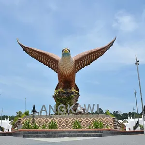 Street Decoration Large Polyresin Animal Statue Resin Fiberglass Flying Eagle Sculpture