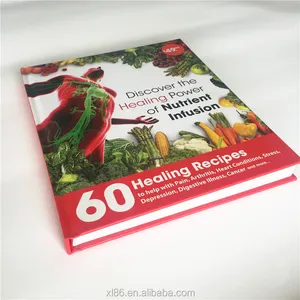 Buku makanan memasak hardcover/film laminasi permukaan selesai resep hardcover buku pabrik cetak