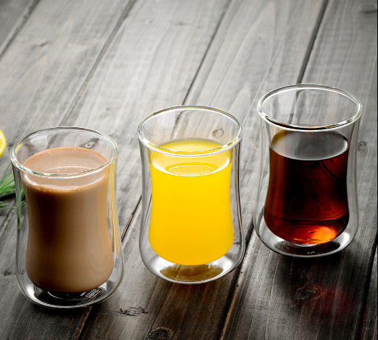 Glass Coffee Cup Heat Resistant Double Wall Glass Cappuccino Latte Cup Mug Handmade Double Wall