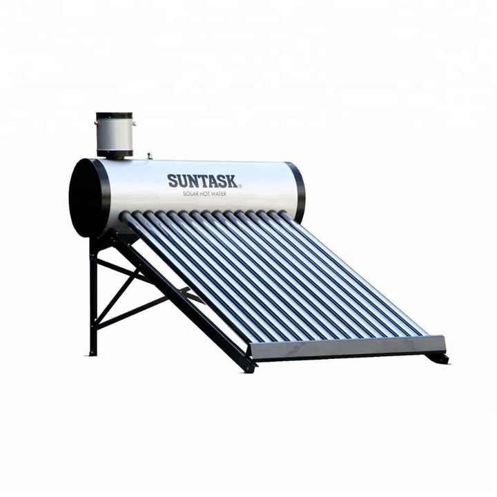 Source Suntask Low Pressure Solar Water Heater with Assistant Tank with 25  degree frame on m.alibaba.com