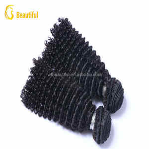 Popular pelo virginal pelo humano que teje al por mayor, paquetes cutícula llena rizada virginal del pelo humano - Product Image 2