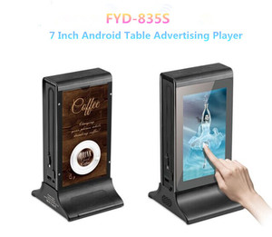 FYD-835S โต๊ะไม้โฆษณาเมนูร้านอาหารพาวเวอร์แบงค์สำหรับร้านอาหารเครื่องเล่นสถานีชาร์จโฆษณา - Product Image 4