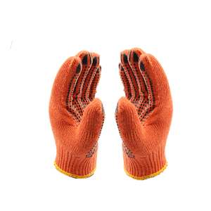 Guantes de trabajo antideslizantes de un solo lado, de PVC, punteados, tejidos a mano - Product Image 3