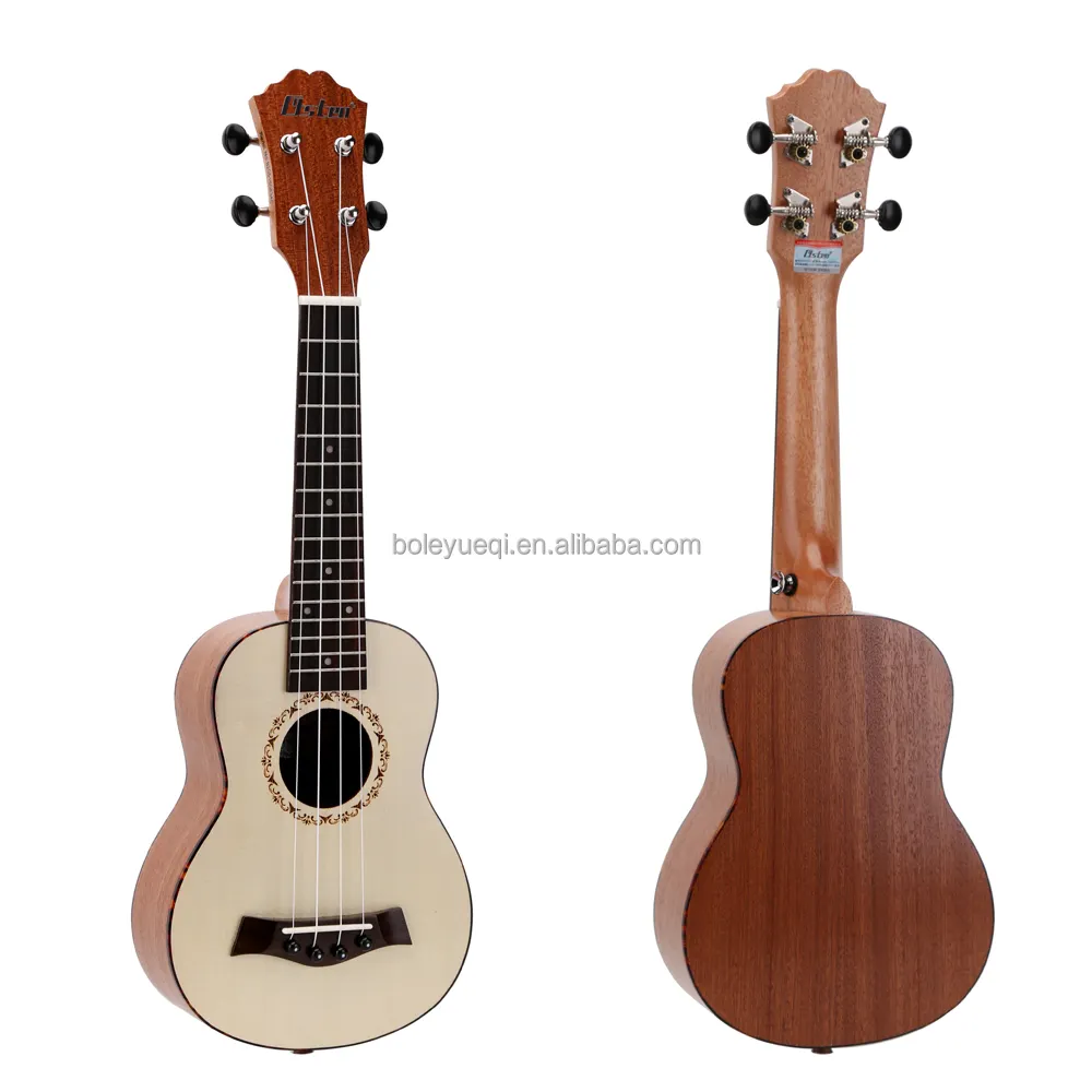 Gitar Mini Soprano 21 Inci Kayu Cina Ukulele dengan Sapple Matte Selesai Kayu