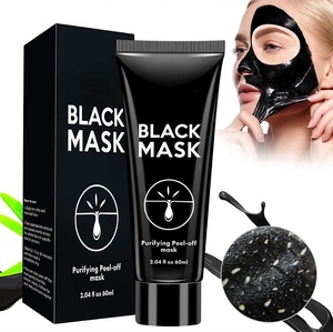 Crema Removedora de Puntos Negros de Marca Privada, Mascarilla <span class=keywords><strong>Negra</strong></span> de Limpieza Profunda, Mascarilla Facial Desprendible de Carbón Activado de Bambú - Product Image 2