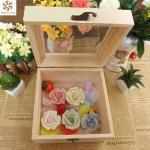 Gobelet en <span class=keywords><strong>bois</strong></span> personnalisé avec couvercle <span class=keywords><strong>verre</strong></span>, boîtes d'emballage carrées, récipients à fleurs <span class=keywords><strong>de</strong></span> luxe, 10 pièces - Product Image 6