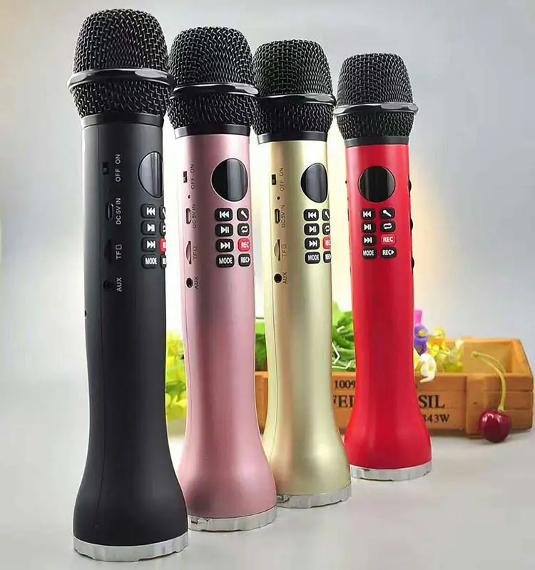 Sıcak satmak Proolin fabrika L598 Karaoke mikrofon hoparlör, high end dahili mavi-diş mikrofon