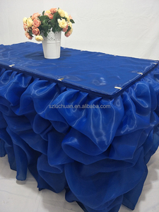 Royal Blue Organza Chất Liệu Bảng Chân Tường Cho Đám Cưới - Product Image 5