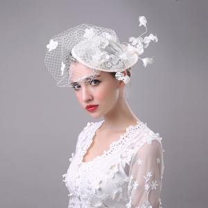 Accesorios para el Cabello al por Mayor, Flores, Encaje Nupcial, Sombrero de Novia, Tocado - Product Image 4