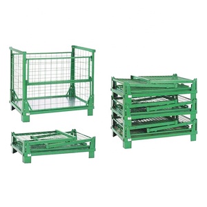Cage corbeille portable, Cage de levage pour les déchets, palette de rangement en métal, pour bois de chauffage - Product Image 6