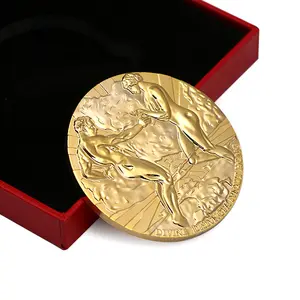 Benutzer definierte Metall Handwerk 3d Metall Herausforderung vergoldete alte römische Münzen
