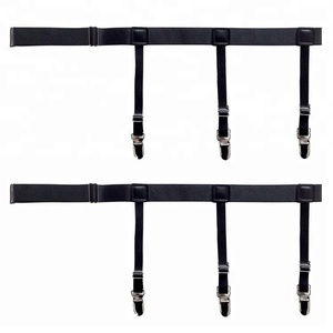 Wholesale Elastic Adjustable 2.5cm 1.5cm Non-slip Locking Mens Shirt Garters <strong>Suspender</strong> <strong>Belts</strong> - Product Image 3