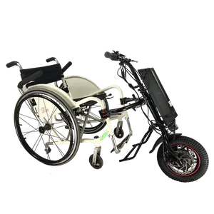 CE EN15194 approved 36v 250w front drive 12'' inch front and back function attachable electric handcycle for wheelchair