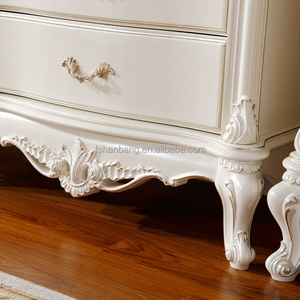 Cómoda de Madera Blanca de Estilo <span class=keywords><strong>Provincial</strong></span> Francés con 5 Cajones - Product Image 5