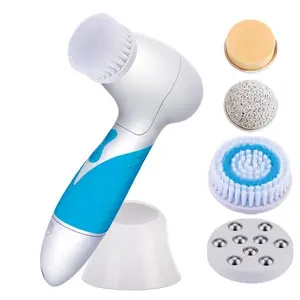 gesichts maschine 5 in 1 werkzeuge Suppliers-5 IN 1 Facial Cleanser Tools Electric Face Cleaner Wash Machine Spa Skin Care Massager Cleaning Face Cleansing Brush