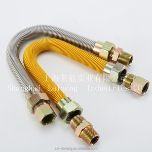 Connettore Gas CSA giallo rivestito <span class=keywords><strong>tubi</strong></span> <span class=keywords><strong>in</strong></span> <span class=keywords><strong>acciaio</strong></span> inox <span class=keywords><strong>per</strong></span> apparecchio linea Gas di alimentazione - Product Image 3