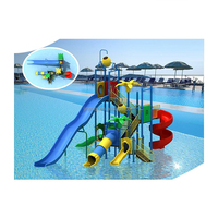 Resort Hotel Pretpark Outdoor Kids Glasvezel Grote Water Speeltoestellen Glijbaan