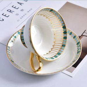 Elegante Tazza da Caffè in Fine Porcellana Ecologica con Manico Dorato, Tazza da Tè e Piattino per Regali Aziendali - Product Image 3