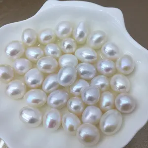 No hole can drill 11-12 mm rice shape AAA jewelry making natural fresh water loose pearl